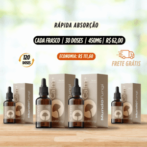 04 Calm+ Extrato Reishi | Equilíbrio Calma e Qualidade de Sono