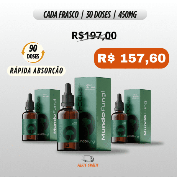 03 Focus+ Extrato de Juba de Leão